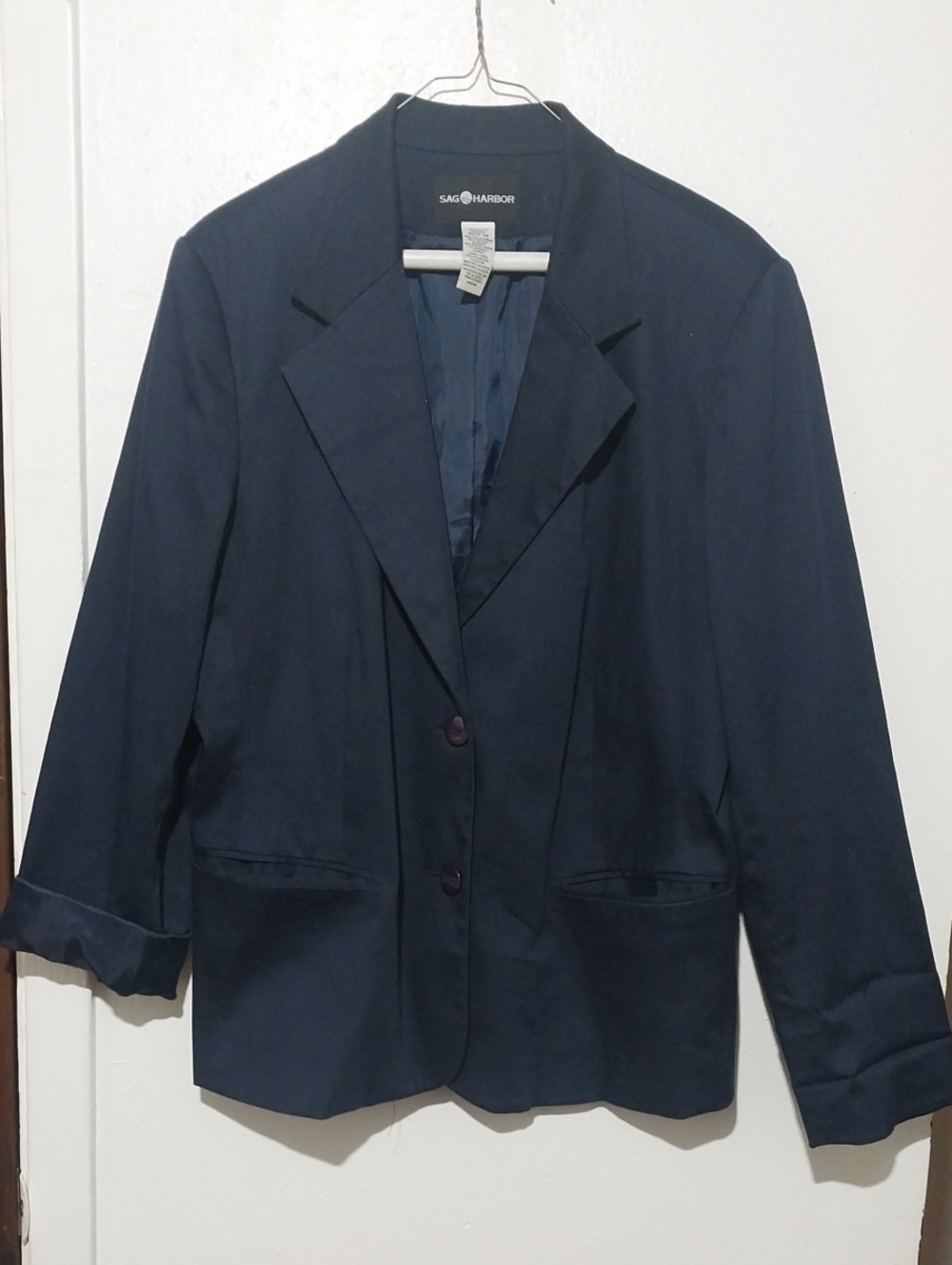 Sag Harbor Dark Navy Single-Breasted Blazer